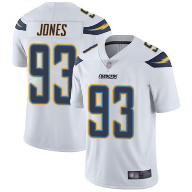 Los Angeles Chargers NFL Football Justin Jones White Jersey Youth Limited 93 Road Vapor Untouchable